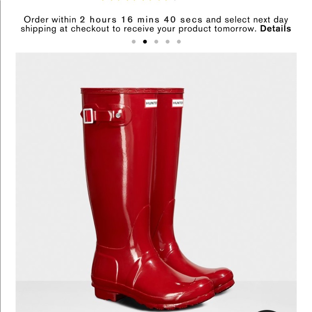 Red Hunter boots